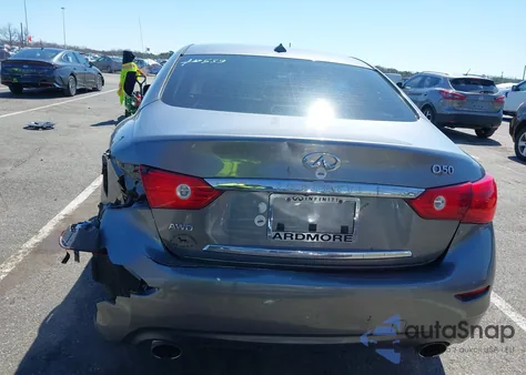 2015 Infiniti Q50 Premium from USA, damaged, VIN JN1BV7AR7FM410539